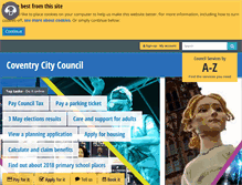 Tablet Screenshot of coventry.gov.uk