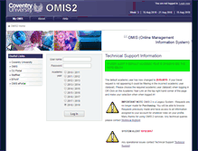 Tablet Screenshot of omis2.coventry.ac.uk